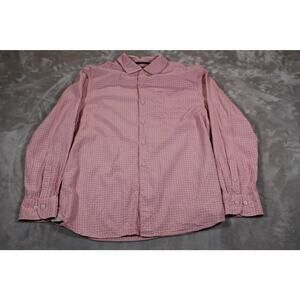 Tommy Bahama Shirt Mens Medium Button Up Long Sleeve Check Dress Silk Blend